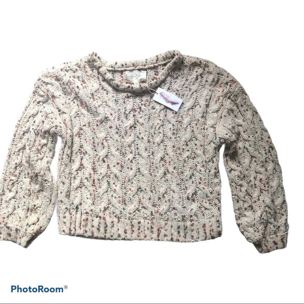 Jessica Simpson Confetti Crewneck Sweater-Size Small - NWT